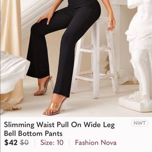 Slimming Wide Leg Pull On Bell Bottom Flare Leg NWT 75% off TODAY